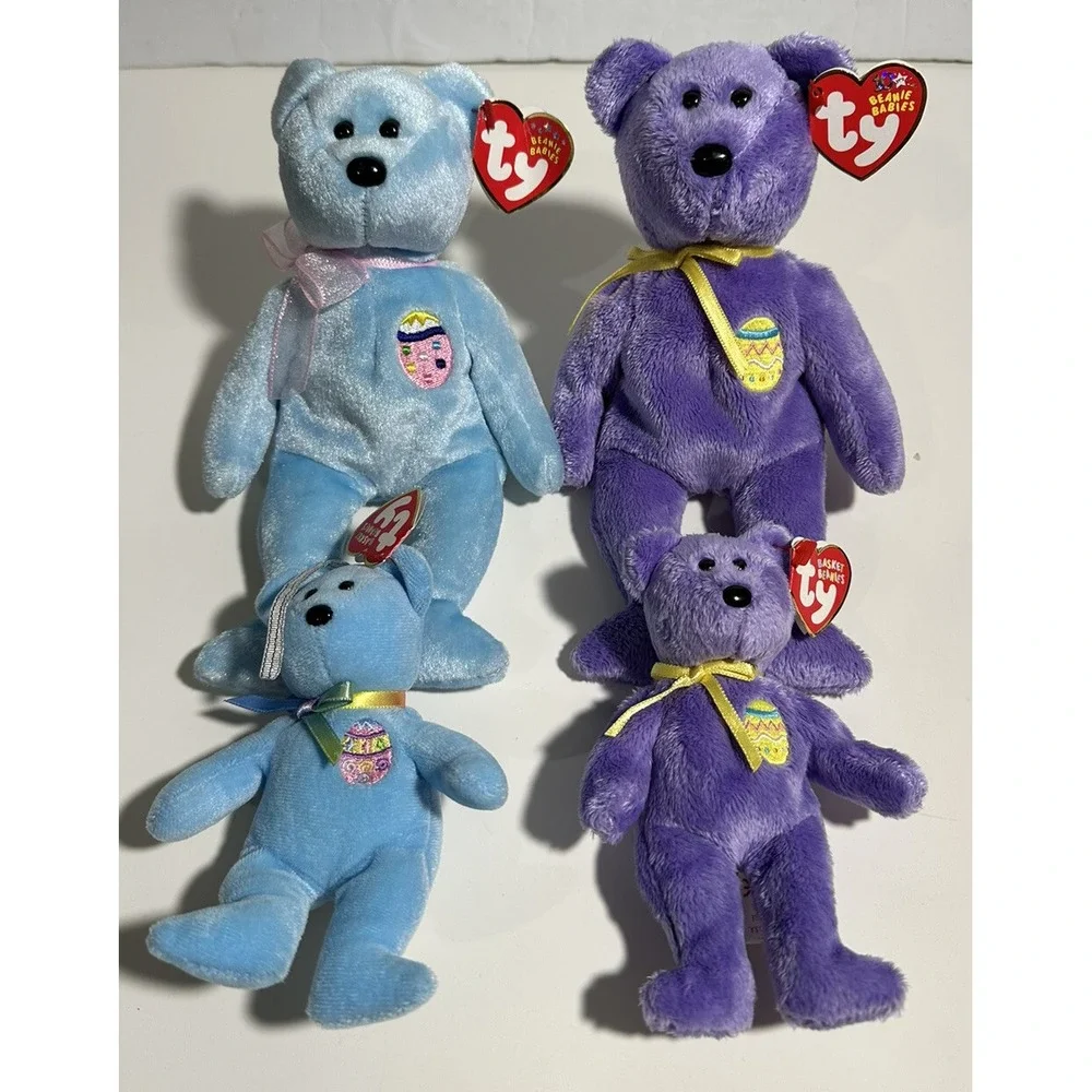 TY Beanie Babies Bears Lot Of 4 Eggs II Eggs III Candies Eggs III Small‎